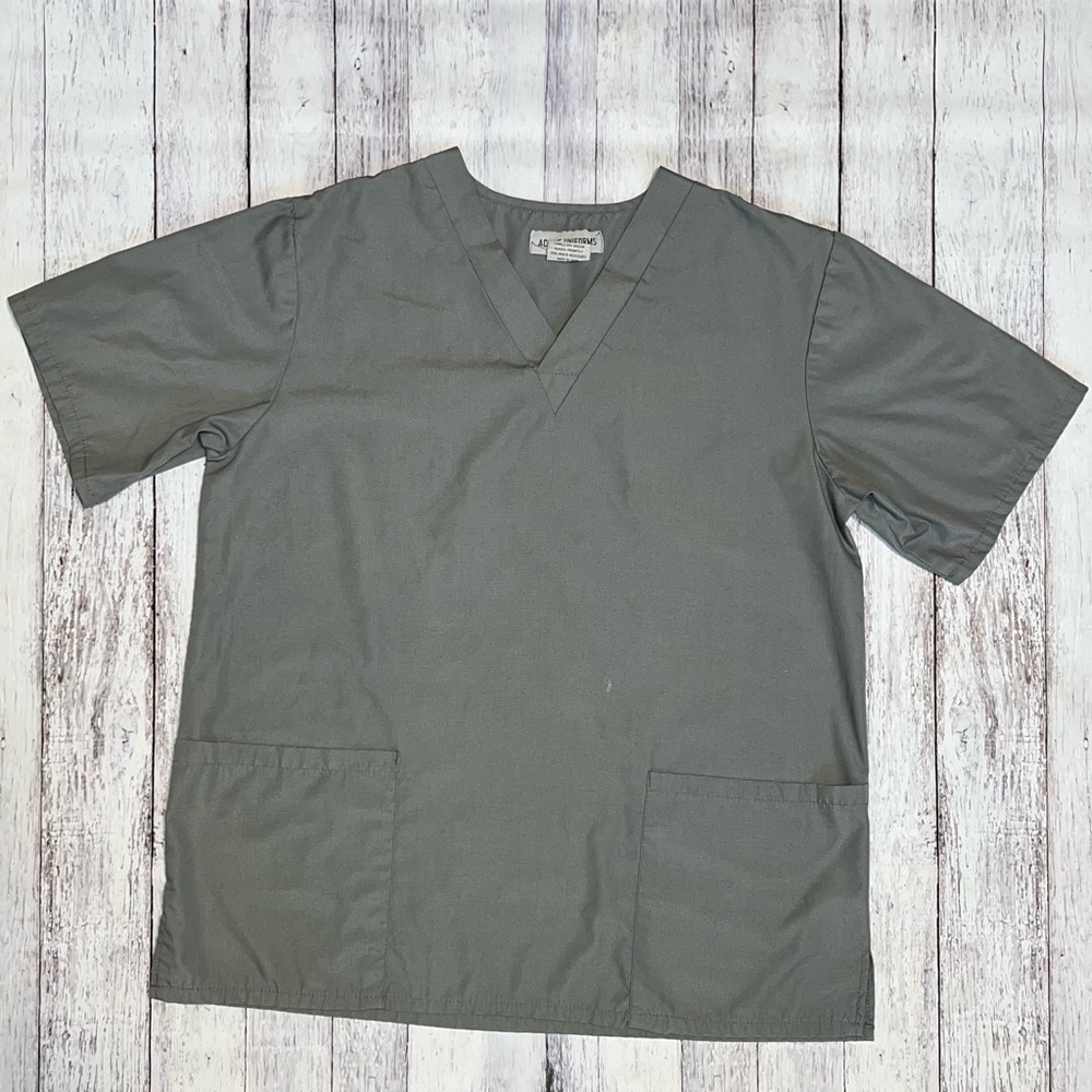 Grey Medical Scrub Top